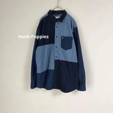 Hush Puppies 인디고 데님 셔츠 남성용
