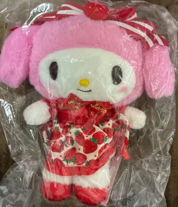 마이멜로디 봉제 인형 딸기신문 50주년 기념 산리오
