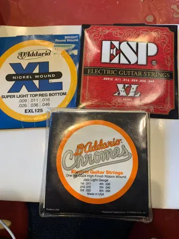 D'Addario EXL125 & Chromes, Yamaha 줄 세트