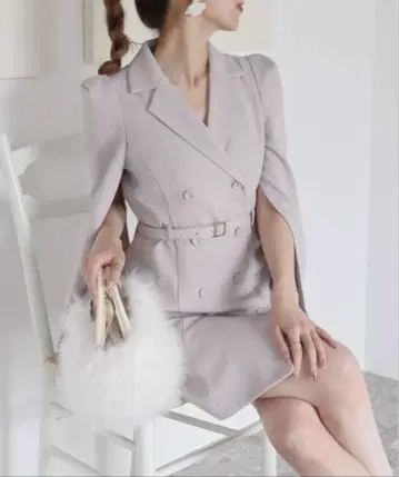 케이프 미니 원피스