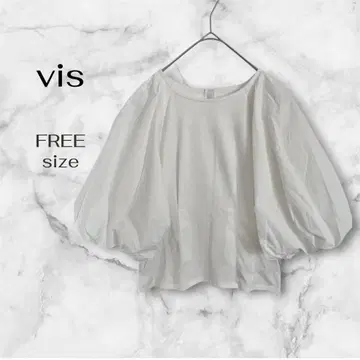 비스 벌룬 슬리브 화이트 셔츠 봄/여름