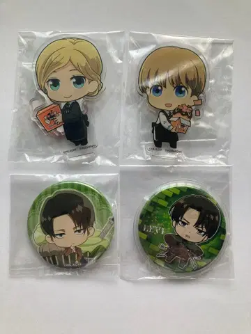 진격의 거인 리바이 아르민 크리스타 아크릴 스탠드 캔뱃지 세트