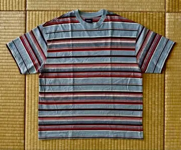 BEAMS 멀티 보더 T셔츠 XL 라이트 블루