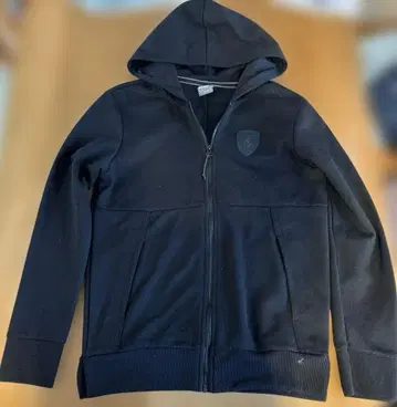 PUMA 페라리 로고 집업 후드티 XS 블랙