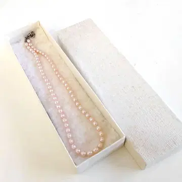 [ 빈티지 펄 목걸이 ] 핑크 진주 진위 여부 감정 완료 5mm알