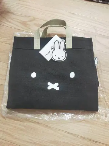 미피 블랙 캔버스 숄더백