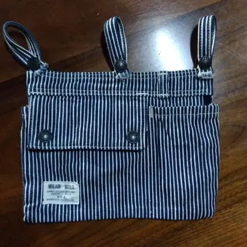 우에스 웨스트 파우치 벨트 파우치 히코리 스트라이프 데님