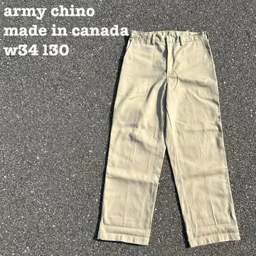 army 치노 팬츠 빈티지 아메카지 베이지 트라우저 캐나다군 w34