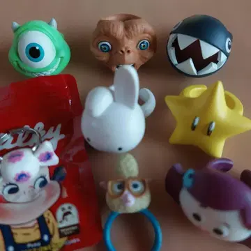 캡슐 토이 세트 마이크, 미피 등 반지