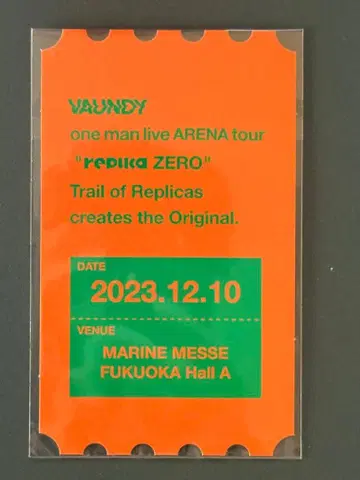 Vaundy VAWS 복권 b상 티켓 카드 후쿠오카