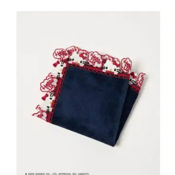 유나이티드 애로우즈 긴자와 레이스점 HELLO KITTY 네이비 손수건