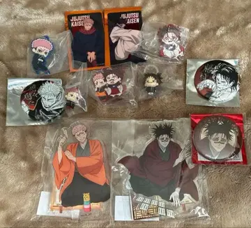 주술회전 이타도리 유우지 쵸소우 아크릴 스탠드 데이 컬렉션 캔뱃지 세트