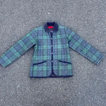 퀼팅 자켓 체크 빈티지 구제 의류 레어 오샤레