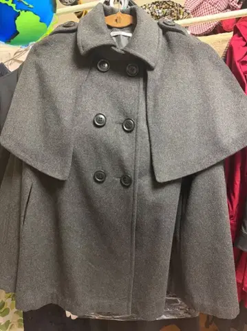 그레이 케이프 코트 망토 코트