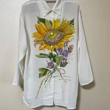 HANAE MORI 해바라기 무늬 긴팔 셔츠