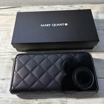 MARY QUANT 블랙 퀼팅 장지갑