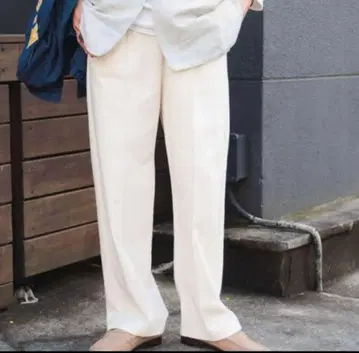 세탁 가능한 BEAMSBOY 빔즈 보이 저지 이지 팬츠 내추럴