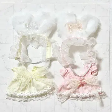 미사용 새상품 2벌 10cm 봉제 인형 의류 무속성 원피스