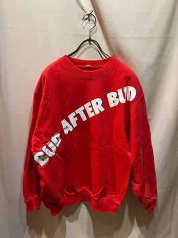 버드와이저 BUD AFTER BUD 스웨트 셔츠 빨간색 레트로 빈티지