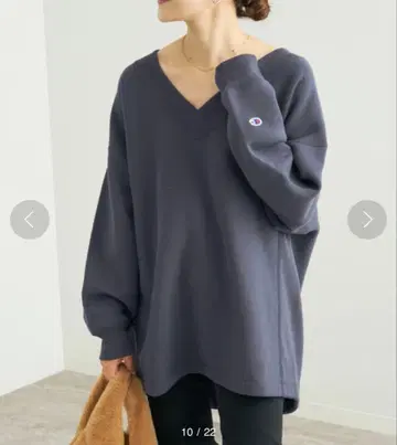 챔피온 Slobe Iena 별주 v넥 맨투맨