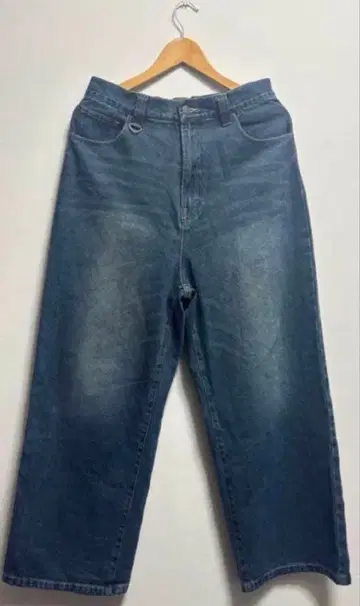 새상품급 WETTEMPT 오버 다이드 와이드 데님 팬츠