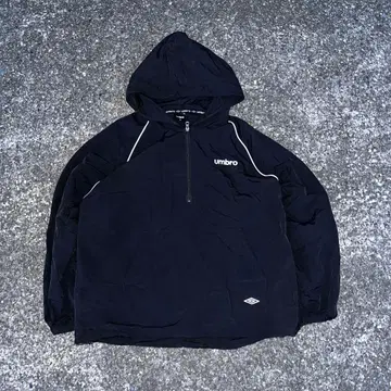 UMBRO 아노락 나일론 후드티 자켓 핑크 자수 M 짧은 기장