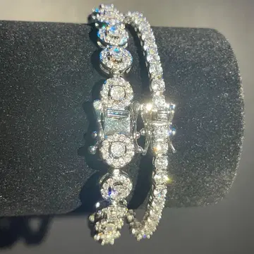 [ 2세트 ] 헤이로 팔찌 & 테니스 팔찌 3mm 양쪽 18cm