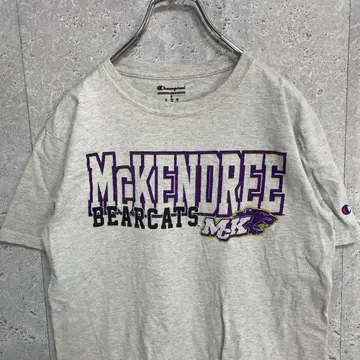 챔피온 맥켄드리 대학 팀 로고 프린트 티셔츠 S