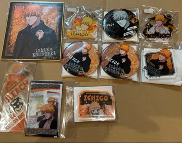 BLEACH 쿠로사키 이치고 색지 캔뱃지 아크릴 참 산리오 콜라보 복권