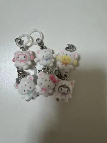 새상품 산리오 후와후와 스노우 메지루시 액세서리 컴프 메지루시 키티