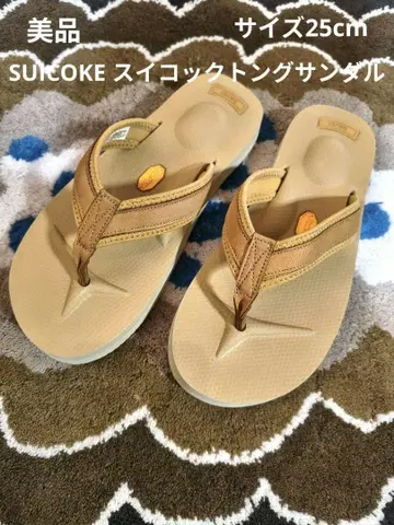 새상품급 SUICOKE 스이콕 플립플랍 베이지 US 7 25cm