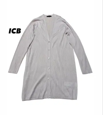 새상품급 ICB 리브 롱 가디건 핑크 계열 M 겉옷