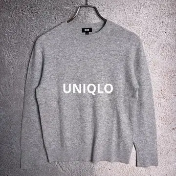 UNIQLO 유니클로 캐시미어 크루넥 스웨터 M 사이즈 그레이