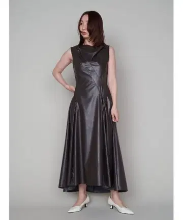 FRAY I.D 오프넥 아지메 드레스 1 사이즈 브라운