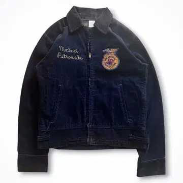 -80s FFA 'ILLINOIS' 코듀로이 워크 재킷