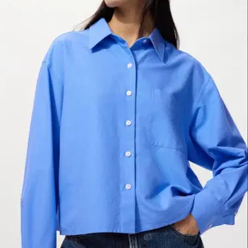 유니클로 UNIQLO JW Anderson 옥스퍼드 셔츠 블루