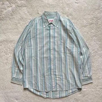 90s Vintage 구제 의류 버드와이저 스트라이프 셔츠 긴팔 M