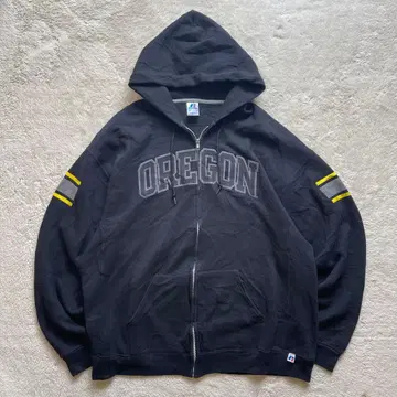 90s vintage RUSSELL 로고 집업 후드티 XXL 구제 의류