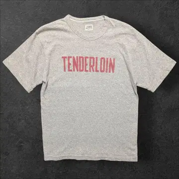 TENDERLOIN 담금 프린트 반팔 T셔츠 멜란지 그레이