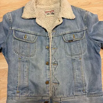 Lee 보아 카라 부착 데님 자켓 아메카지 아마도 80s