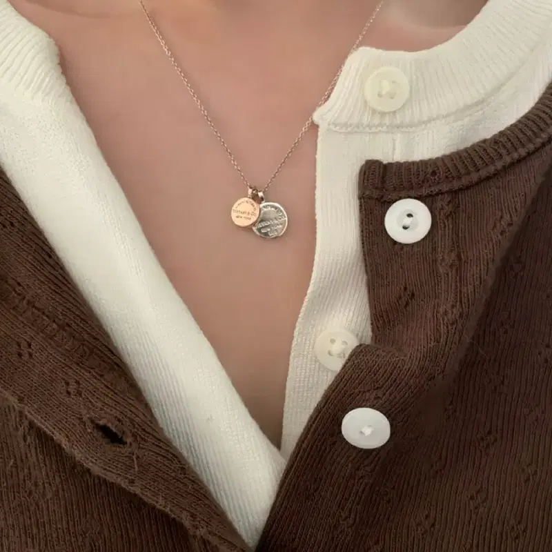 빈티지 티파니앤코 더블 코인 목걸이