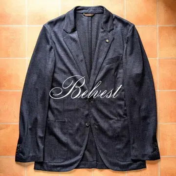 [최근 모델] Belvest 네이비 헤링본 스트라이프 46 사이즈