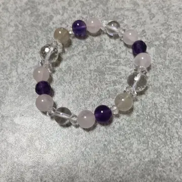 자수정 로즈쿼츠 비즈 팔찌