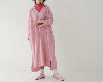 네스트로브 nest Robe 린넨 세일러 카라 롱 커프스 원피스