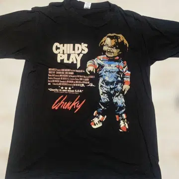 CHILDSPLAY 처키 프린트 t셔츠 블랙 사이즈 표기 XL 새상품급