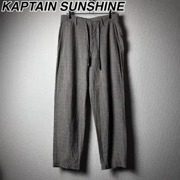 캡틴선샤인 이지 팬츠 린넨 실크 코튼 글렌체크