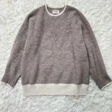 [ 컨디션 최상 ] 유나이티드 애로우즈 폭스 캐시미어 니트 바이컬러