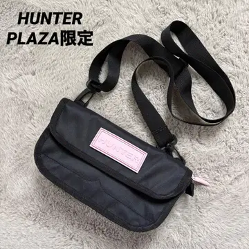 HUNTER 헌터 미니 크로스바디 핑크 로고 PLAZA 한정판 숄더