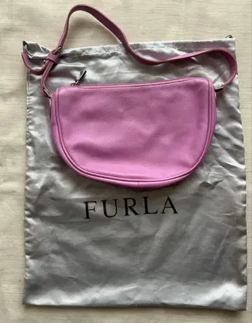 FURLA 핑크 가죽 숄더백 수납 가방 포함