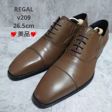 새상품급 REGAL V209 비즈니스 슈즈 스트레이트 팁 브라운 26.5